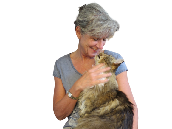 Claudia Kleim mit Katze